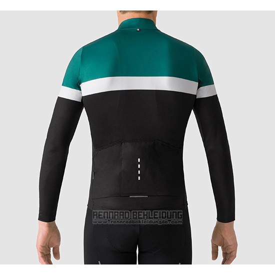 2019 Fahrradbekleidung La Passione Grun Wei Shwarz Trikot Langarm und Tragerhose - zum Schließen ins Bild klicken